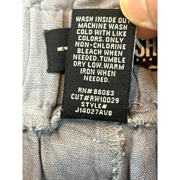 Rewash Women Cut-Off Shorts Mid Rise Front Tie Elastic Waist Gray Size Small - Picture 8 of 9